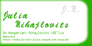 julia mihajlovits business card